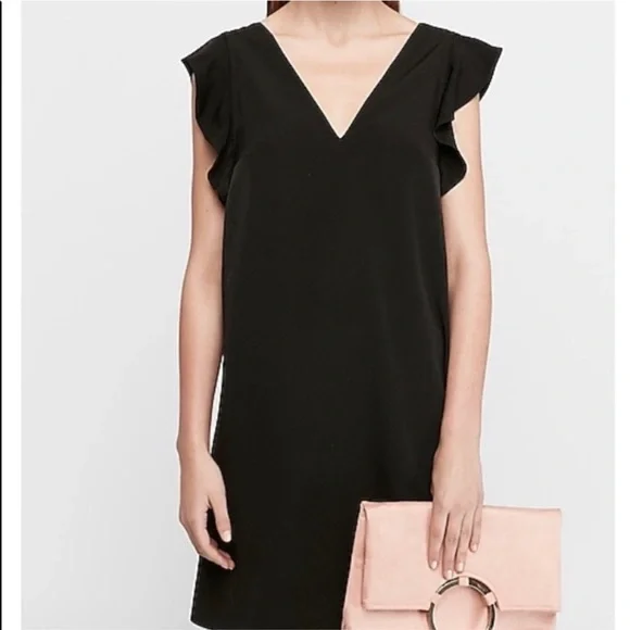 black short sleeve shift dress Fleur De Lis Short Sleeve Shift Dress  Sparkle City Co